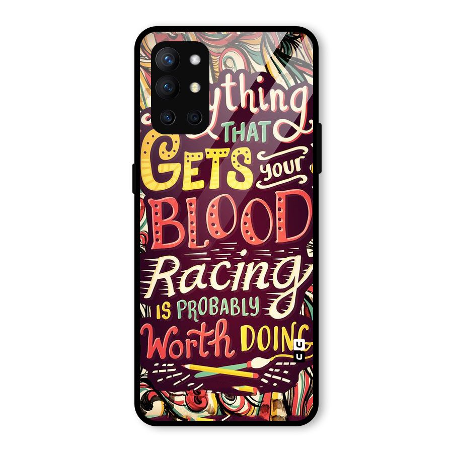 Blood Racing Glass Back Case for OnePlus 9R