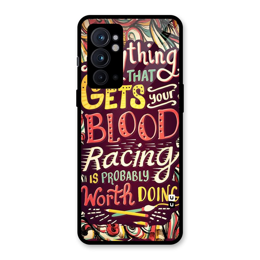Blood Racing Glass Back Case for OnePlus 9RT 5G