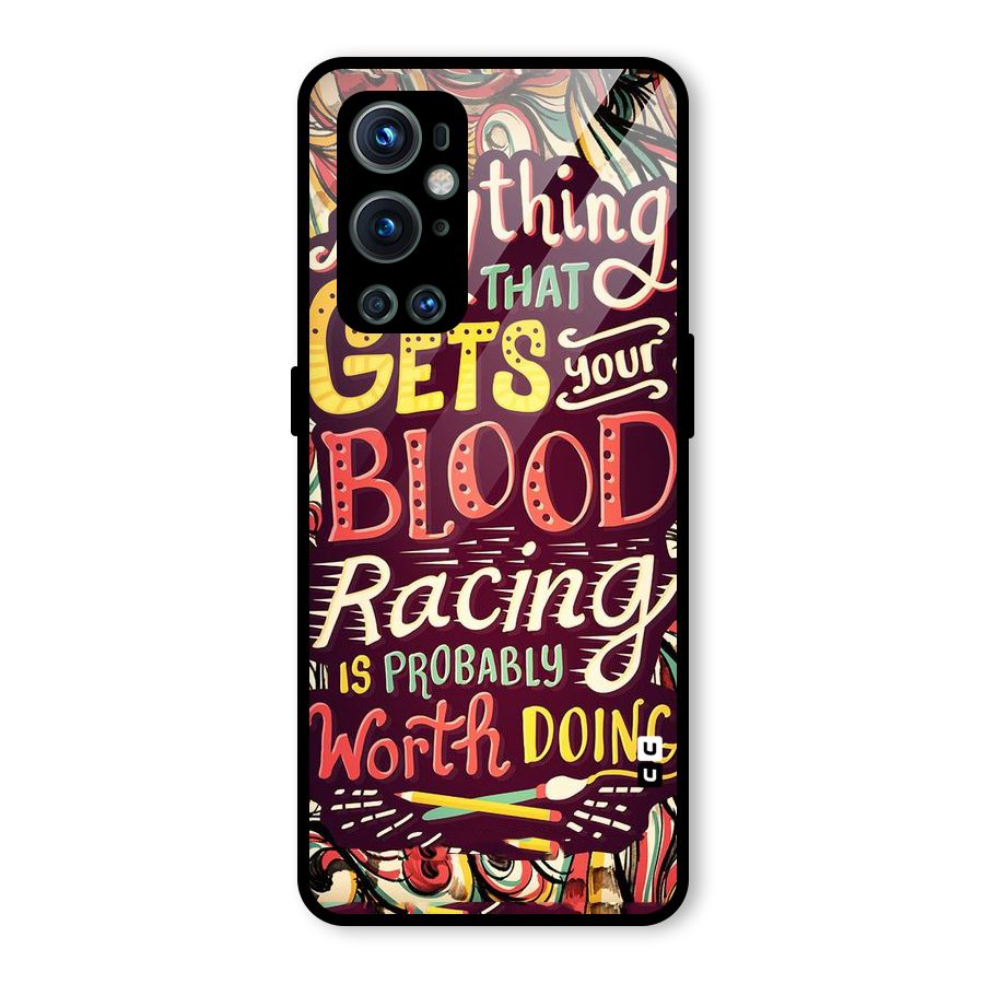 Blood Racing Glass Back Case for OnePlus 9 Pro
