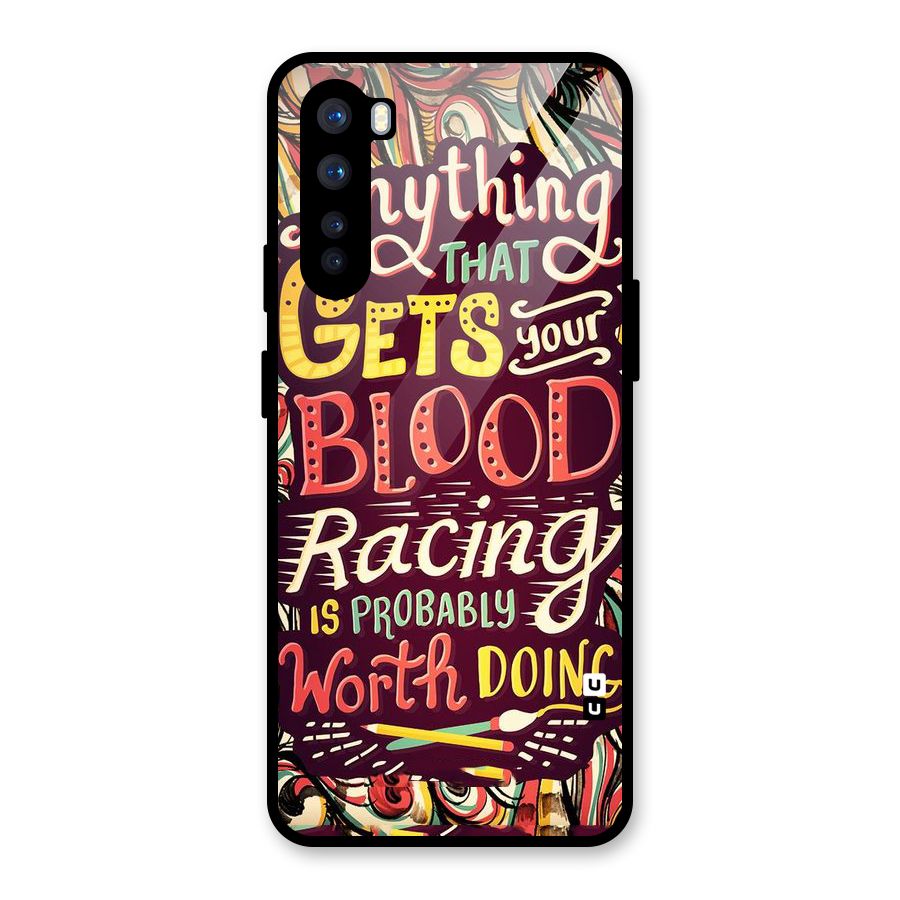 Blood Racing Glass Back Case for OnePlus Nord