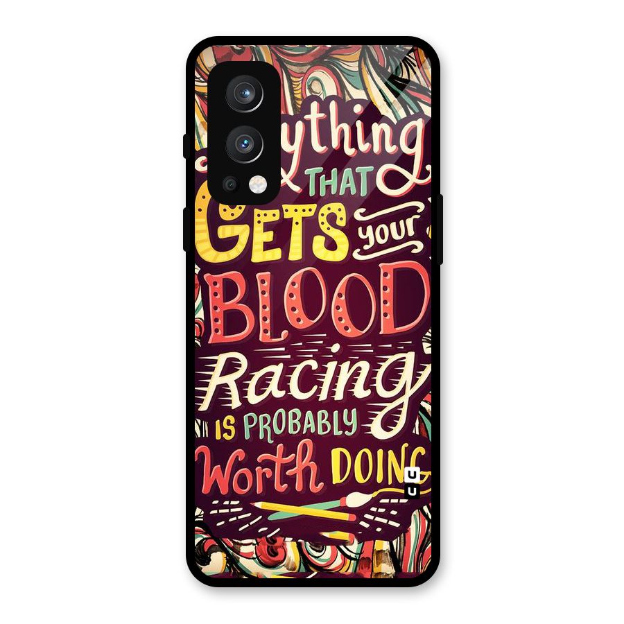 Blood Racing Glass Back Case for OnePlus Nord 2 5G