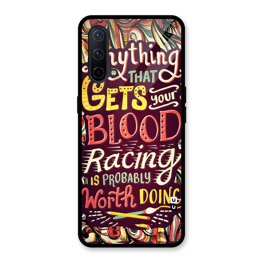 Blood Racing Glass Back Case for OnePlus Nord CE 5G