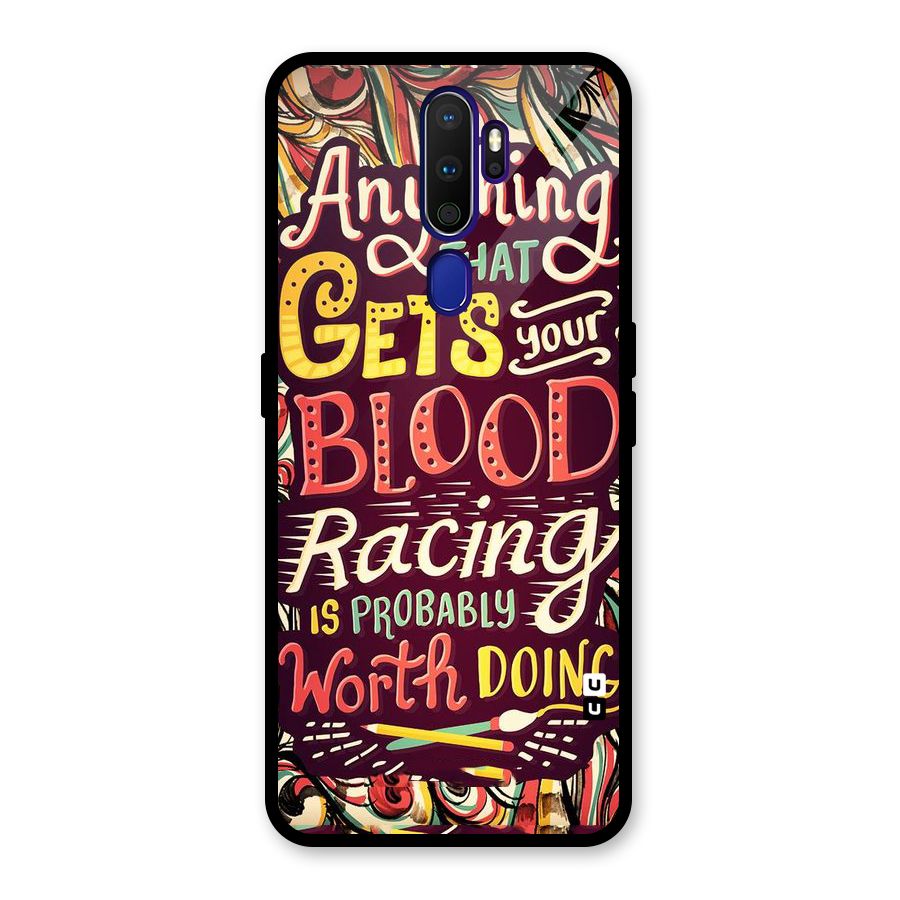 Blood Racing Glass Back Case for Oppo A9 (2020)