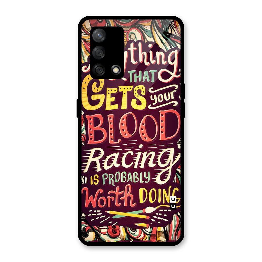 Blood Racing Glass Back Case for Oppo F19