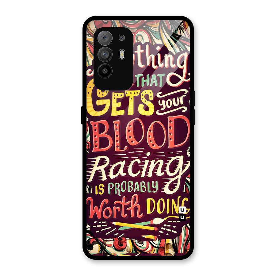 Blood Racing Glass Back Case for Oppo F19 Pro Plus 5G