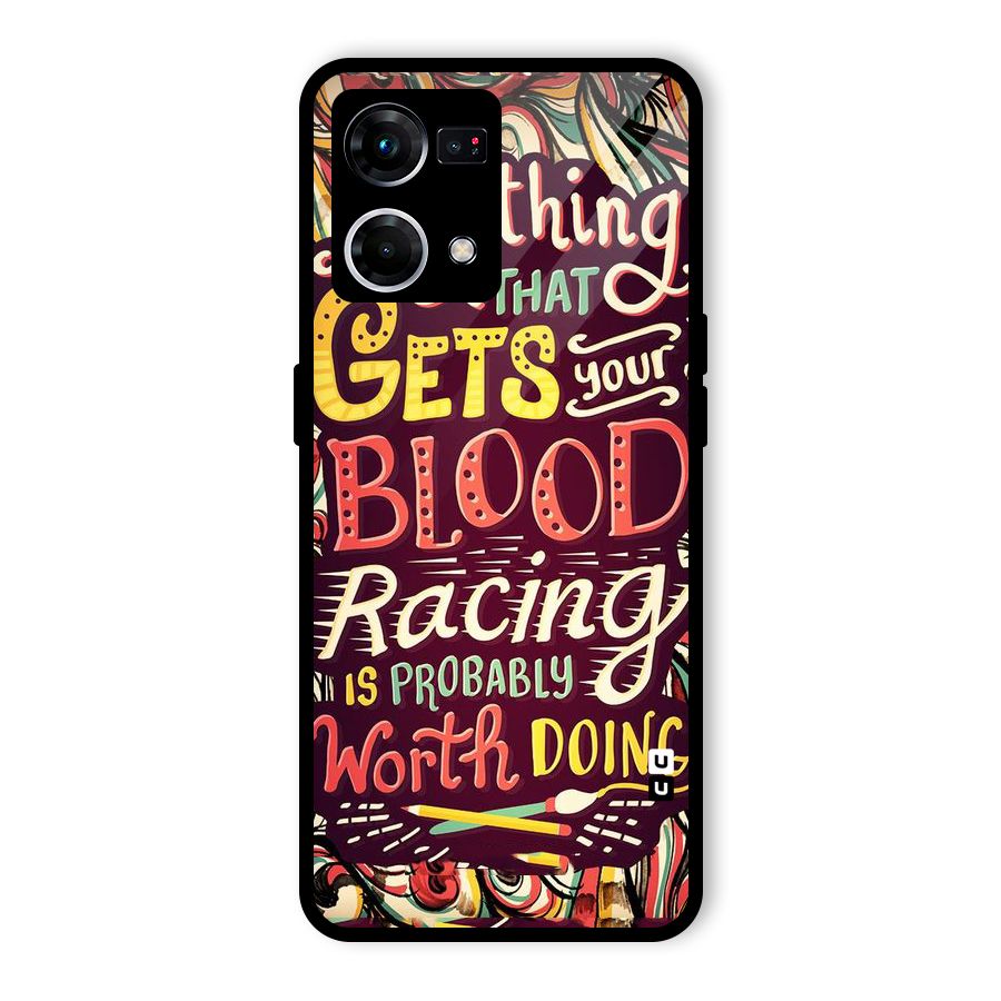 Blood Racing Glass Back Case for Oppo F21s Pro 4G