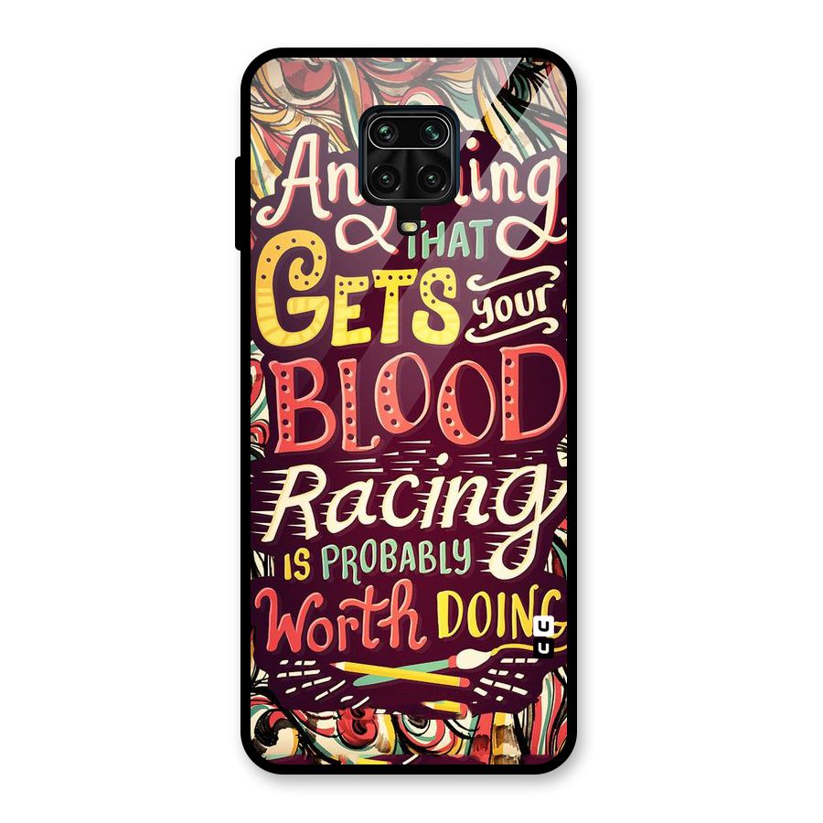 Blood Racing Glass Back Case for Poco M2 Pro