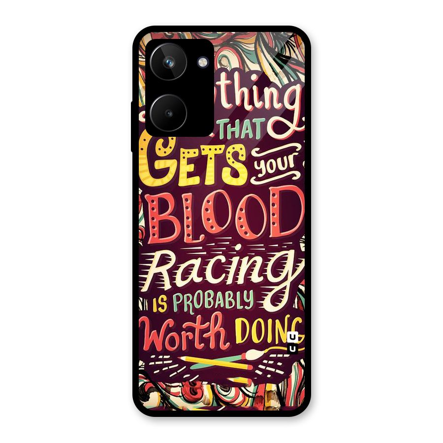 Blood Racing Glass Back Case for Realme 10