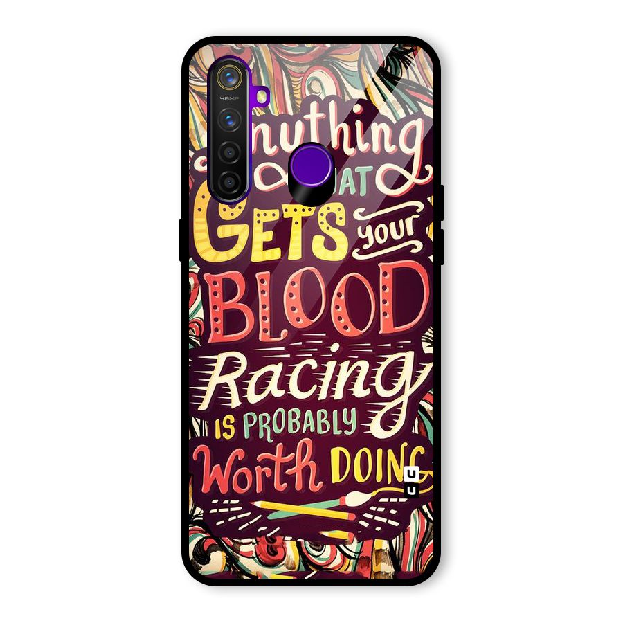 Blood Racing Glass Back Case for Realme 5 Pro