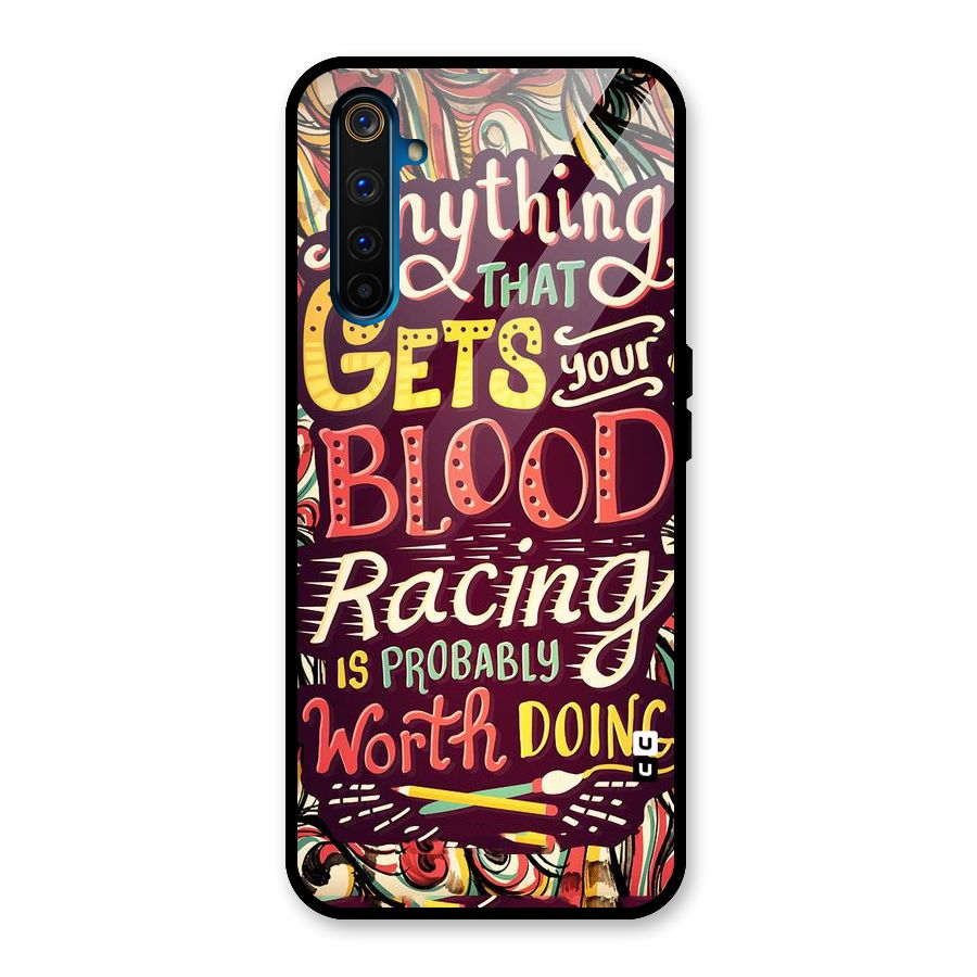 Blood Racing Glass Back Case for Realme 6 Pro