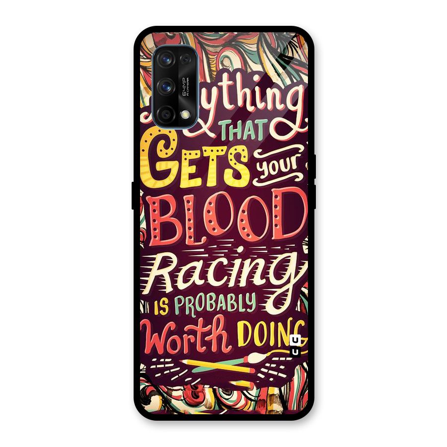 Blood Racing Glass Back Case for Realme 7 Pro