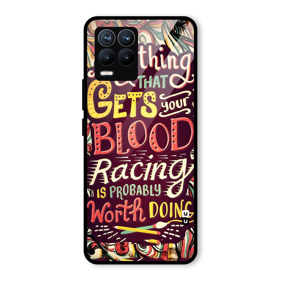 Blood Racing Glass Back Case for Realme 8