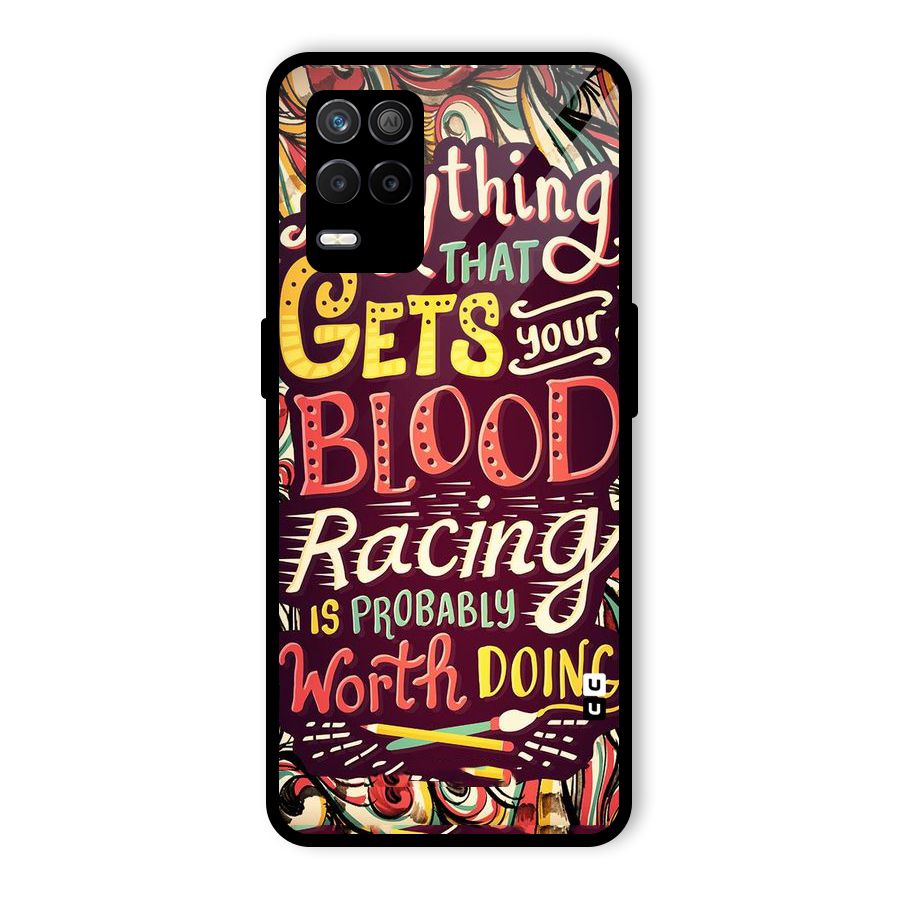 Blood Racing Glass Back Case for Realme 8 5G