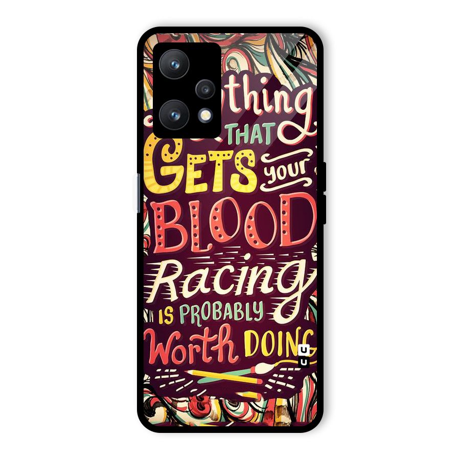Blood Racing Glass Back Case for Realme 9 Pro 5G