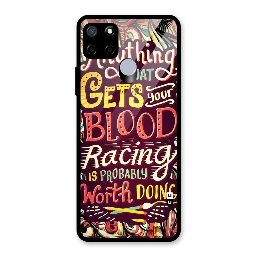 Blood Racing Glass Back Case for Realme C12