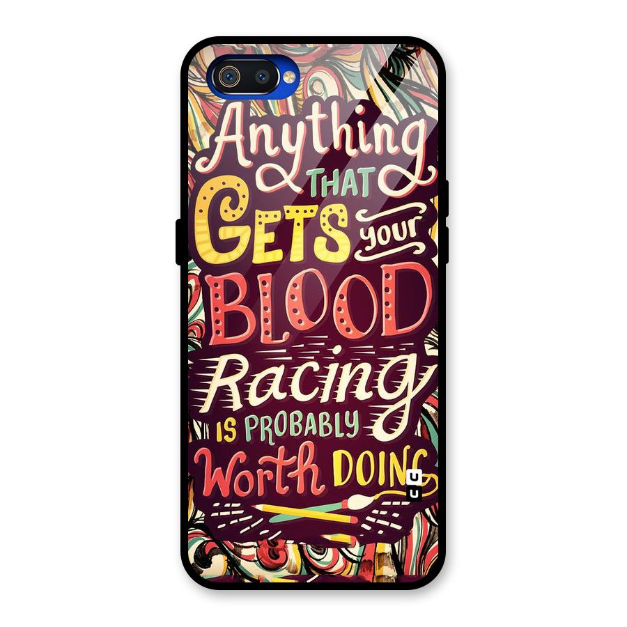 Blood Racing Glass Back Case for Realme C2