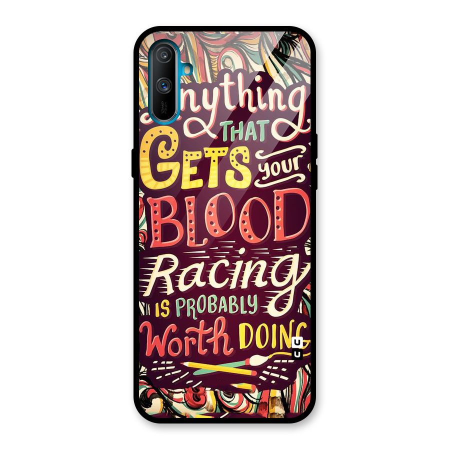 Blood Racing Glass Back Case for Realme C3