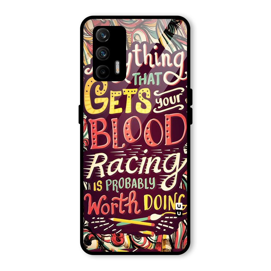 Blood Racing Glass Back Case for Realme GT 5G