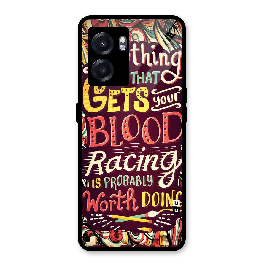 Blood Racing Glass Back Case for Realme Narzo 50 5G