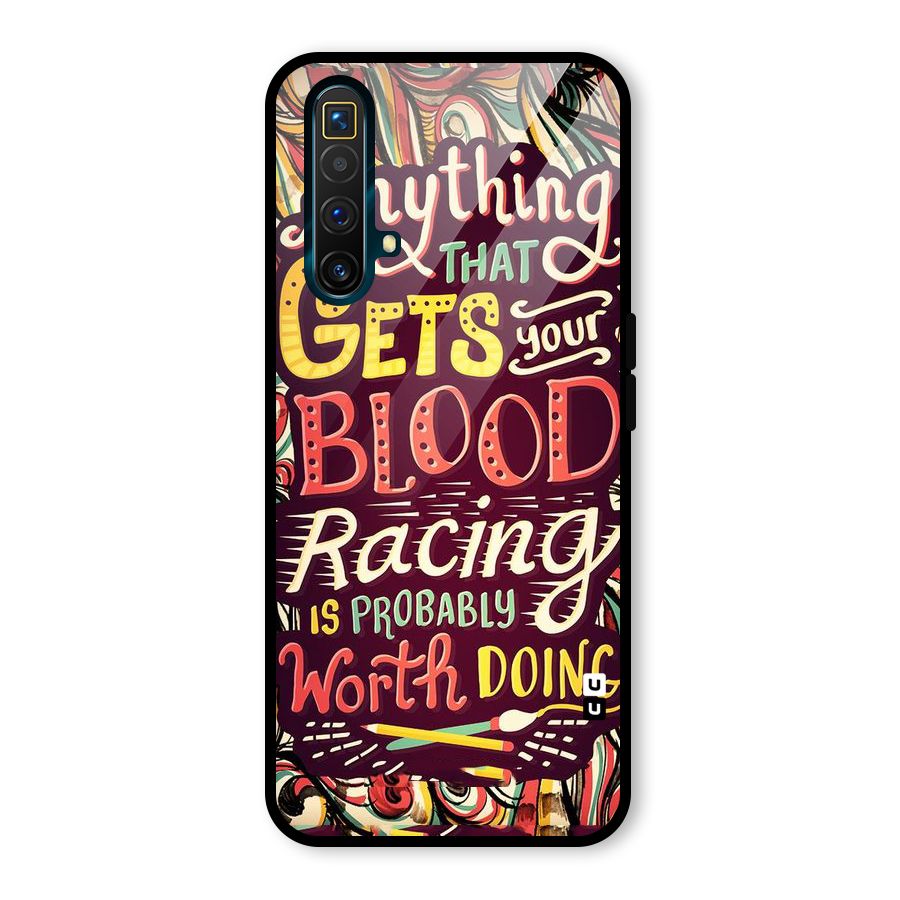 Blood Racing Glass Back Case for Realme X3
