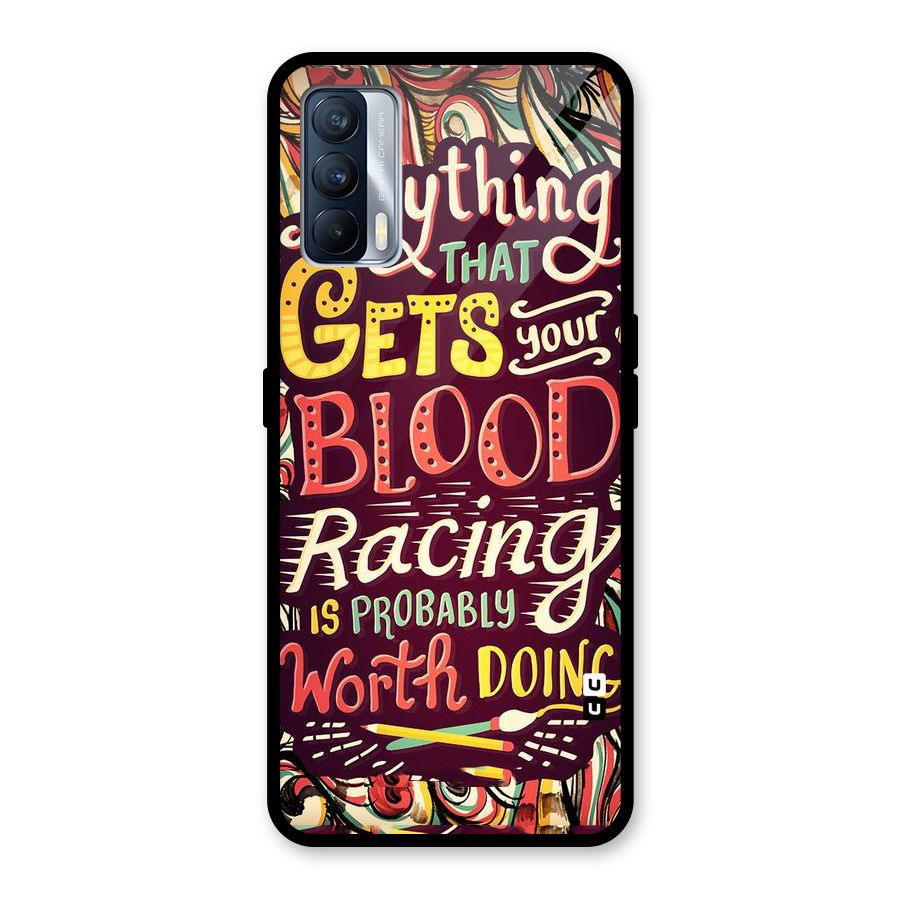 Blood Racing Glass Back Case for Realme X7