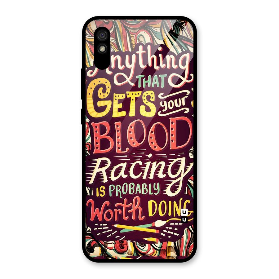 Blood Racing Glass Back Case for Redmi 9i