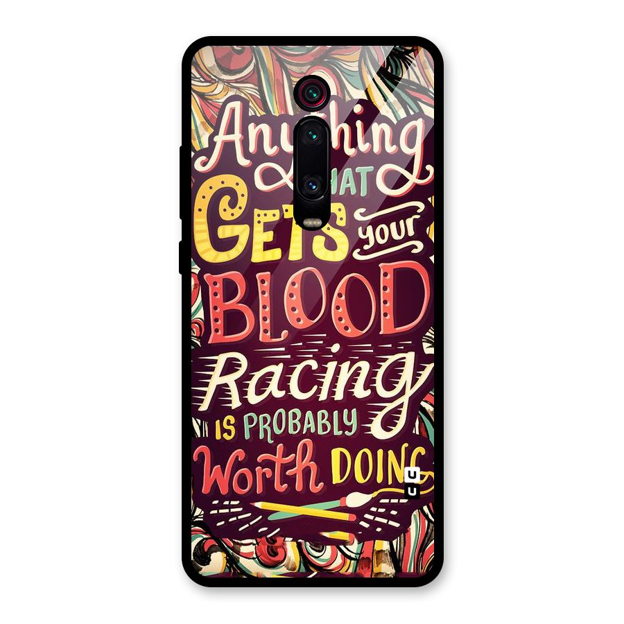 Blood Racing Glass Back Case for Redmi K20 Pro