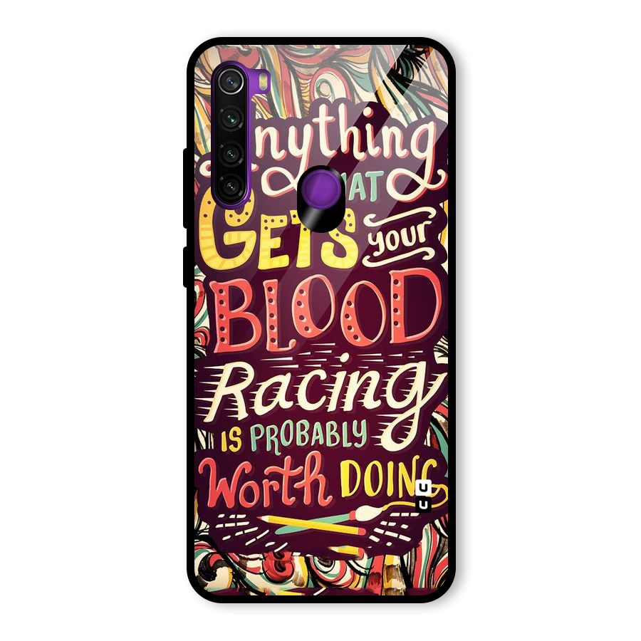 Blood Racing Glass Back Case for Redmi Note 8