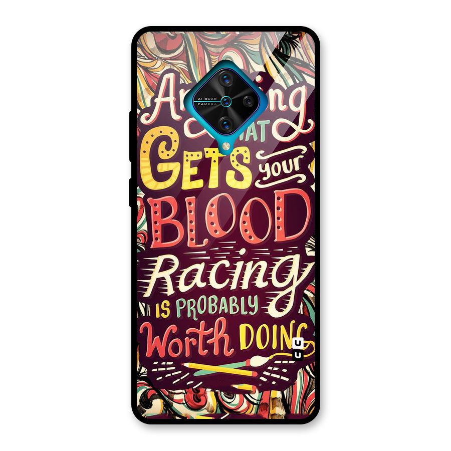 Blood Racing Glass Back Case for Vivo S1 Pro