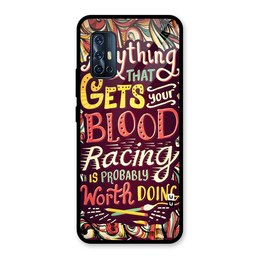 Blood Racing Glass Back Case for Vivo V17