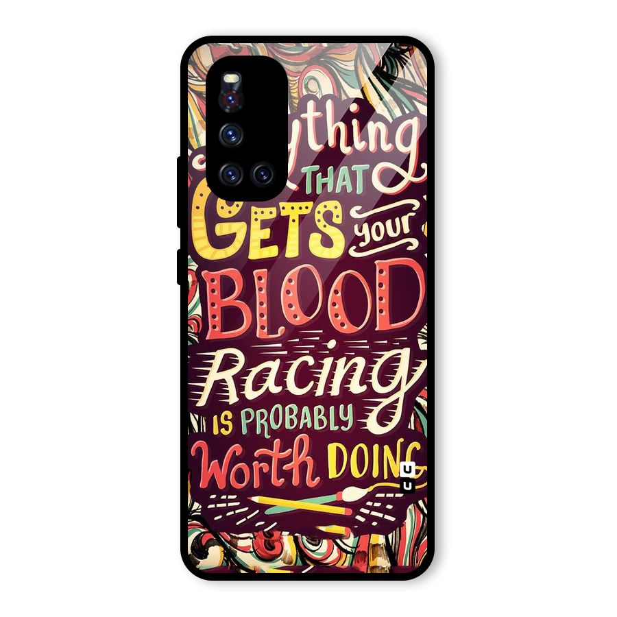 Blood Racing Glass Back Case for Vivo V19