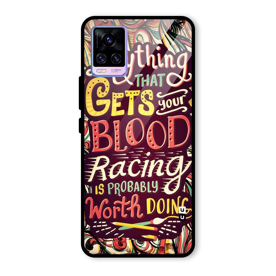 Blood Racing Glass Back Case for Vivo V20 Pro