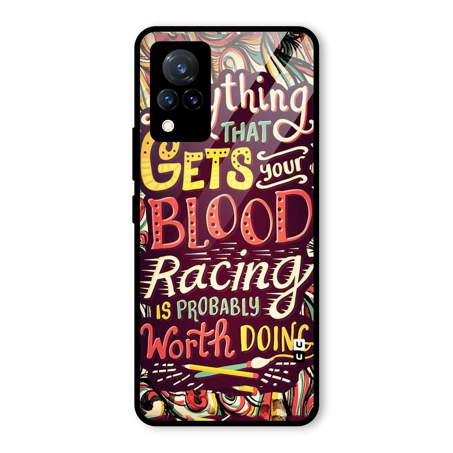 Blood Racing Glass Back Case for Vivo V21 5G