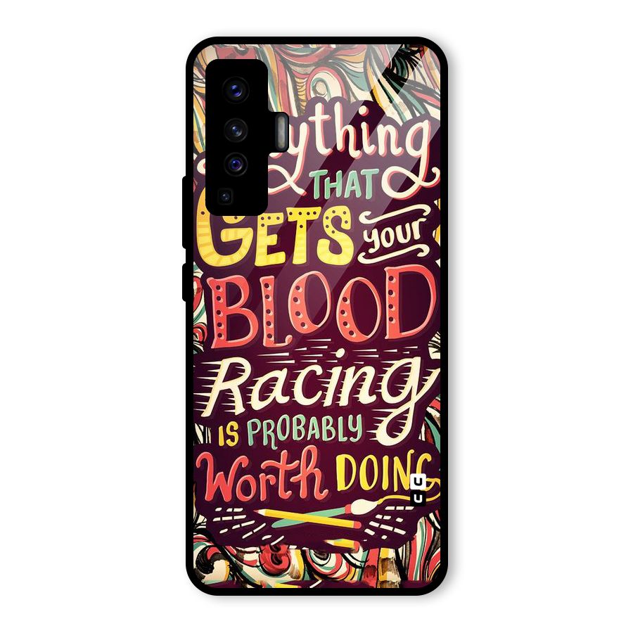 Blood Racing Glass Back Case for Vivo X50