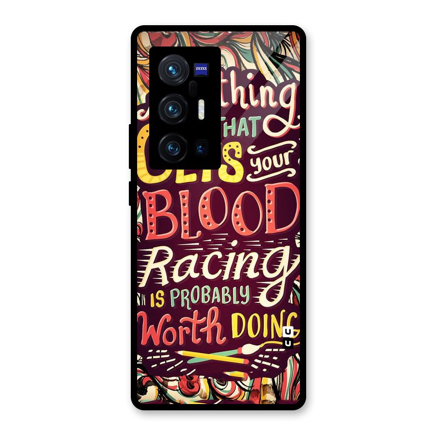 Blood Racing Glass Back Case for Vivo X70 Pro Plus