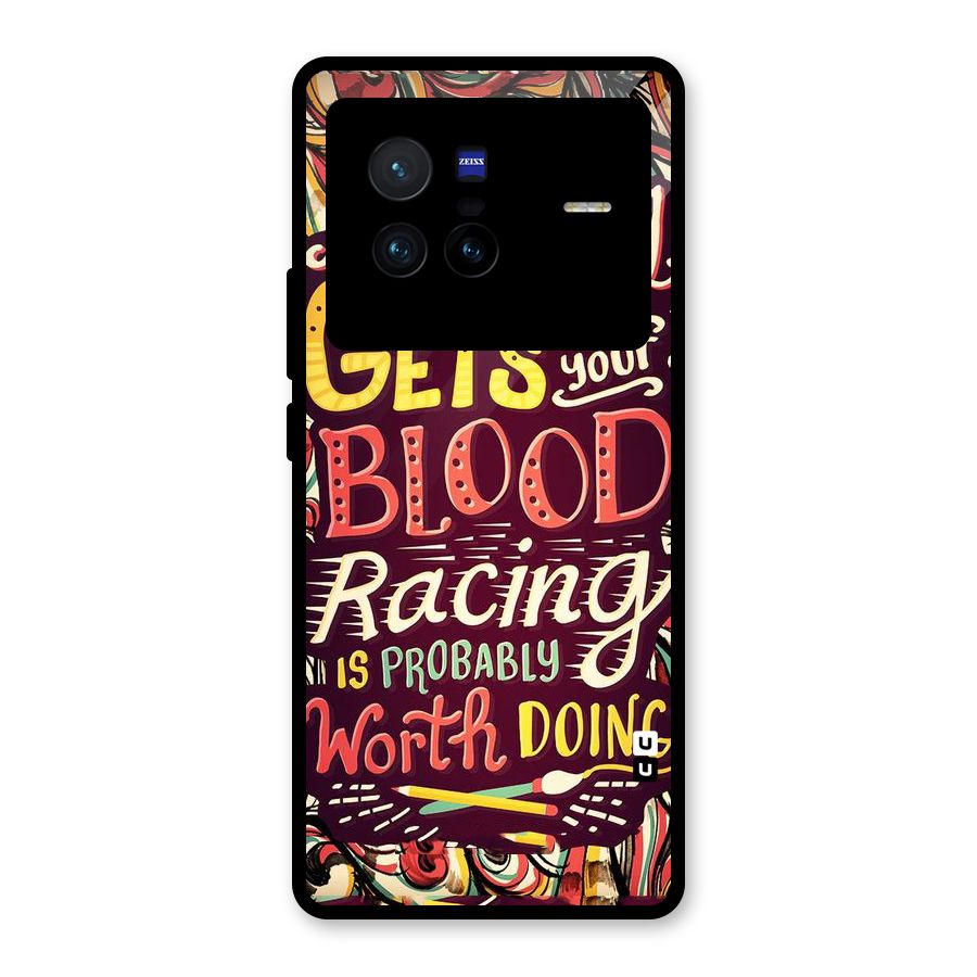 Blood Racing Glass Back Case for Vivo X80