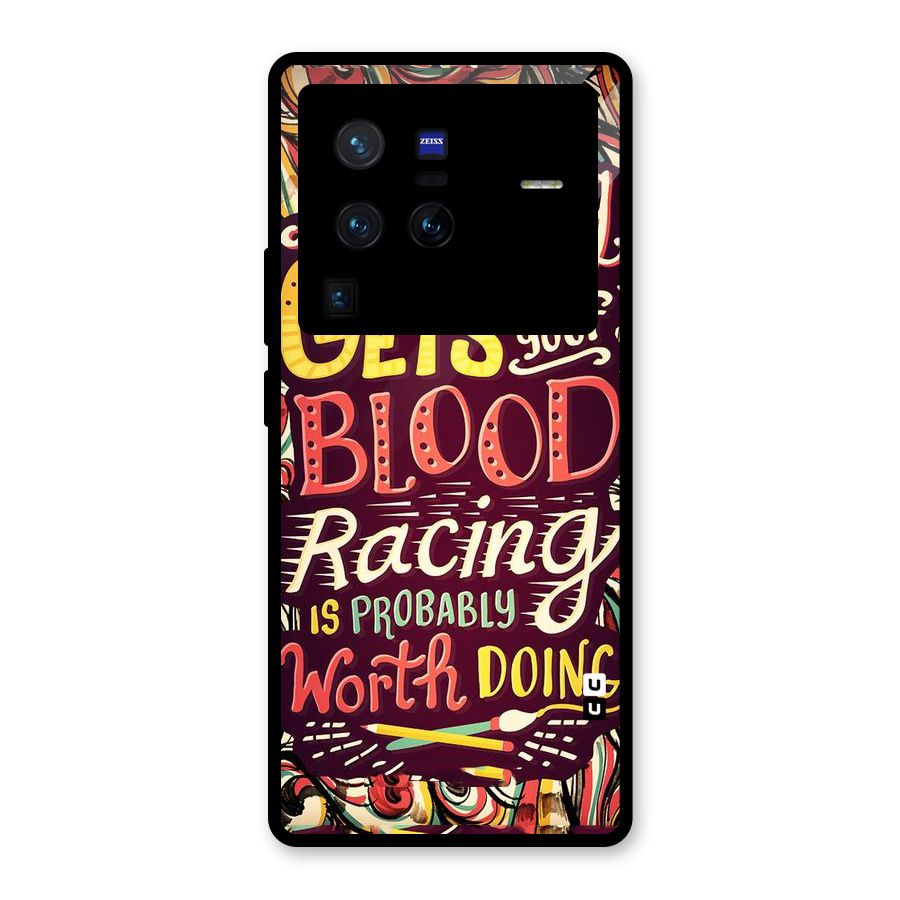 Blood Racing Glass Back Case for Vivo X80 Pro