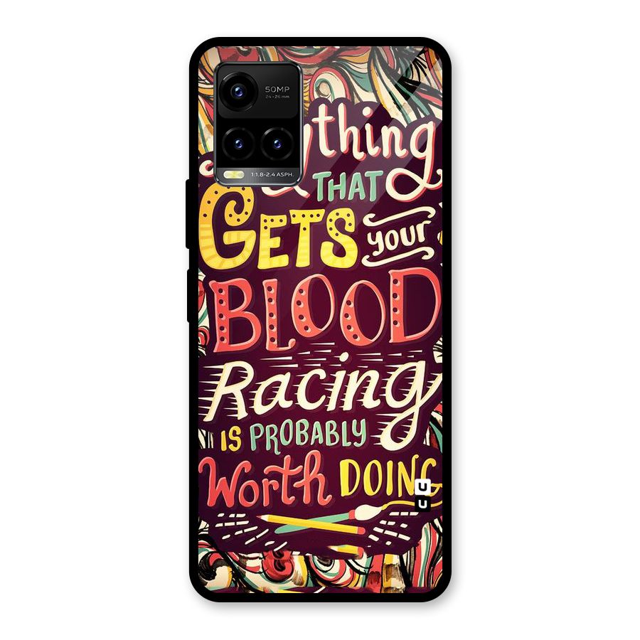 Blood Racing Glass Back Case for Vivo Y21T
