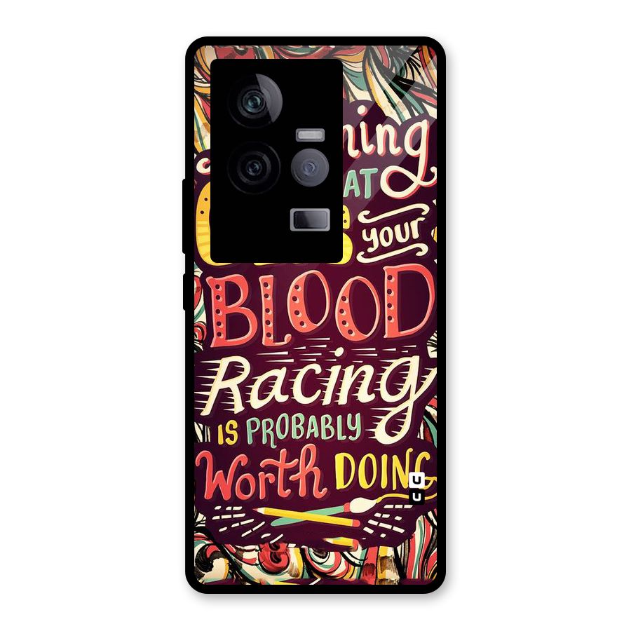 Blood Racing Glass Back Case for Vivo iQOO 11 5G