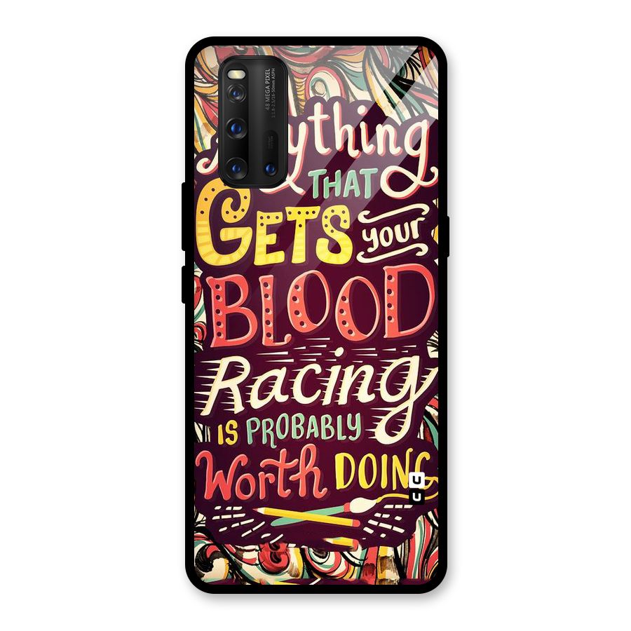 Blood Racing Glass Back Case for Vivo iQOO 3