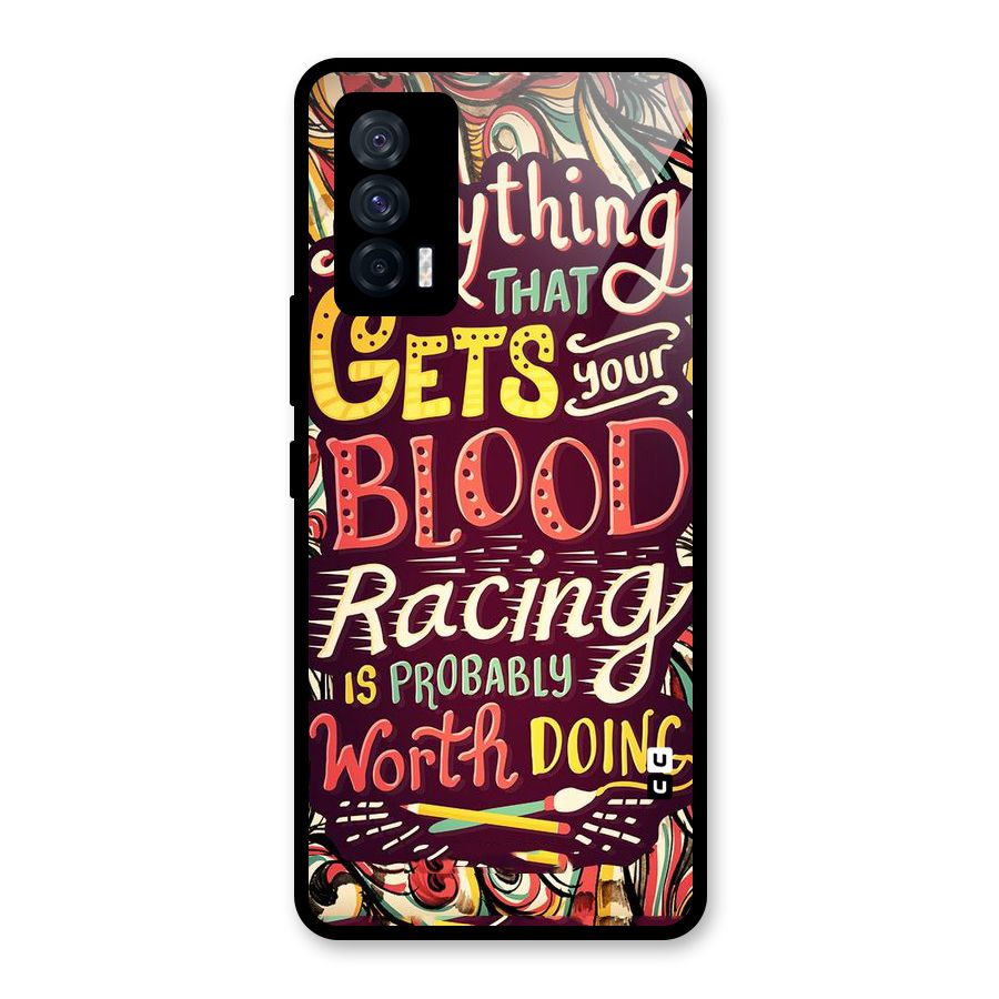 Blood Racing Glass Back Case for Vivo iQOO 7 5G