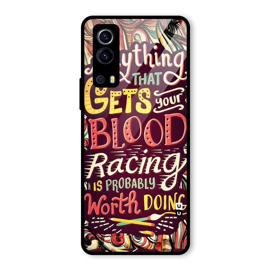 Blood Racing Glass Back Case for Vivo iQOO Z3