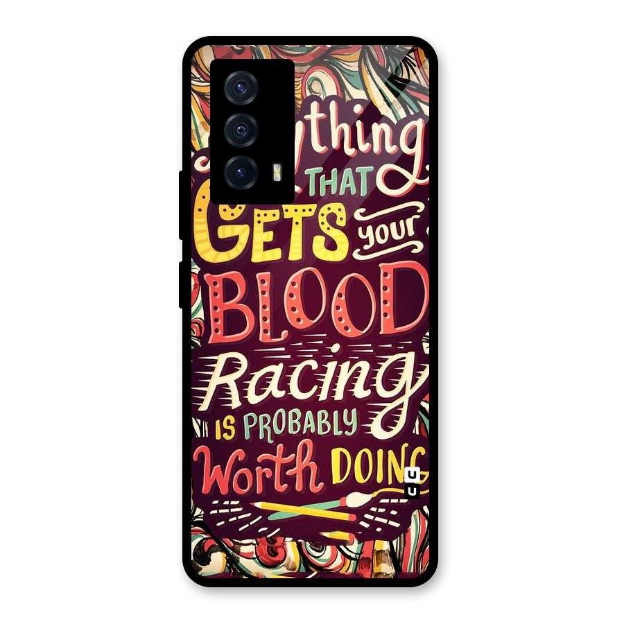 Blood Racing Glass Back Case for Vivo iQOO Z5