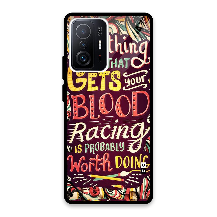 Blood Racing Glass Back Case for Xiaomi 11T Pro