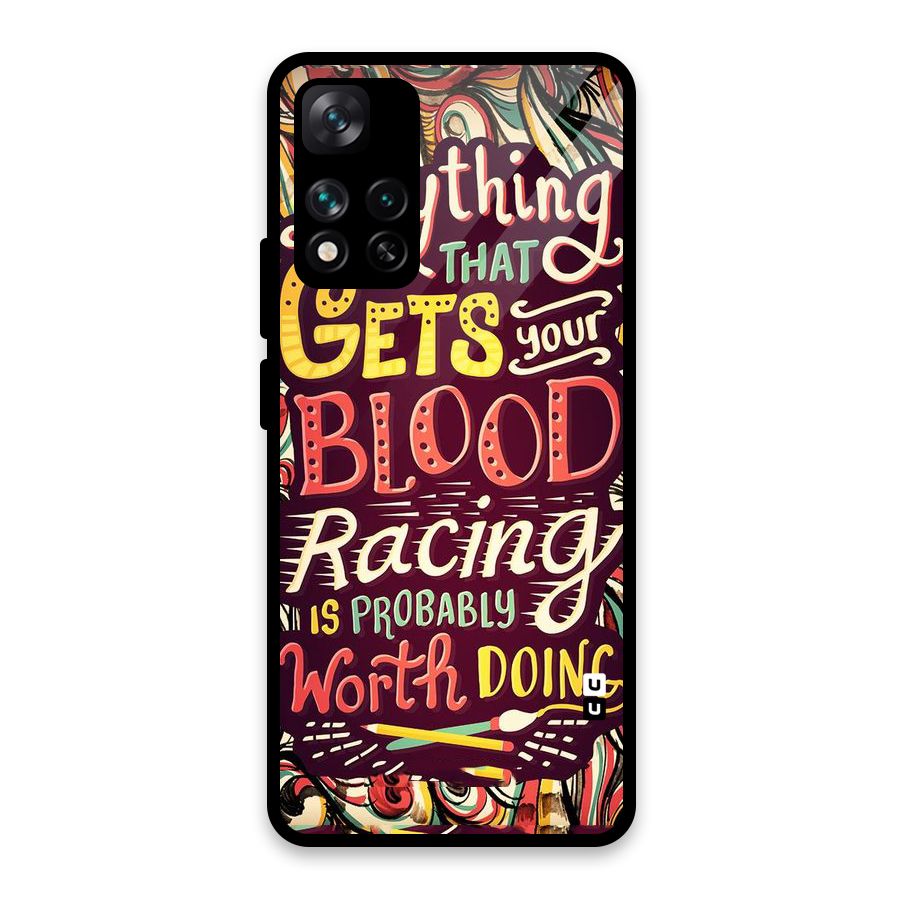 Blood Racing Glass Back Case for Xiaomi 11i HyperCharge 5G