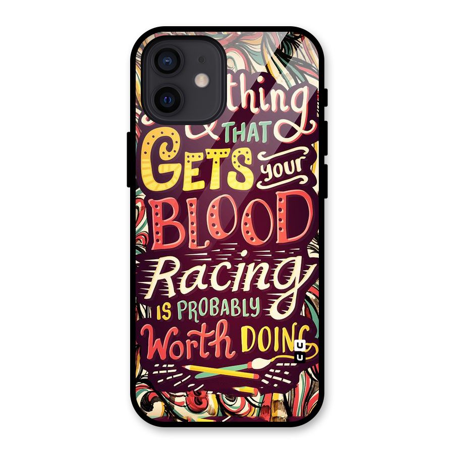 Blood Racing Glass Back Case for iPhone 12