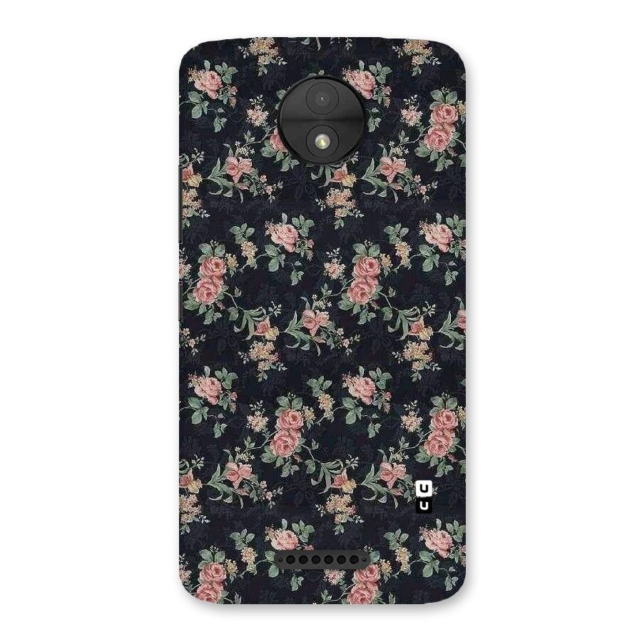 Bloom Black Back Case for Moto C