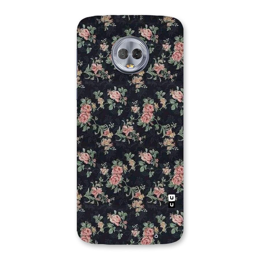Bloom Black Back Case for Moto G6 Plus