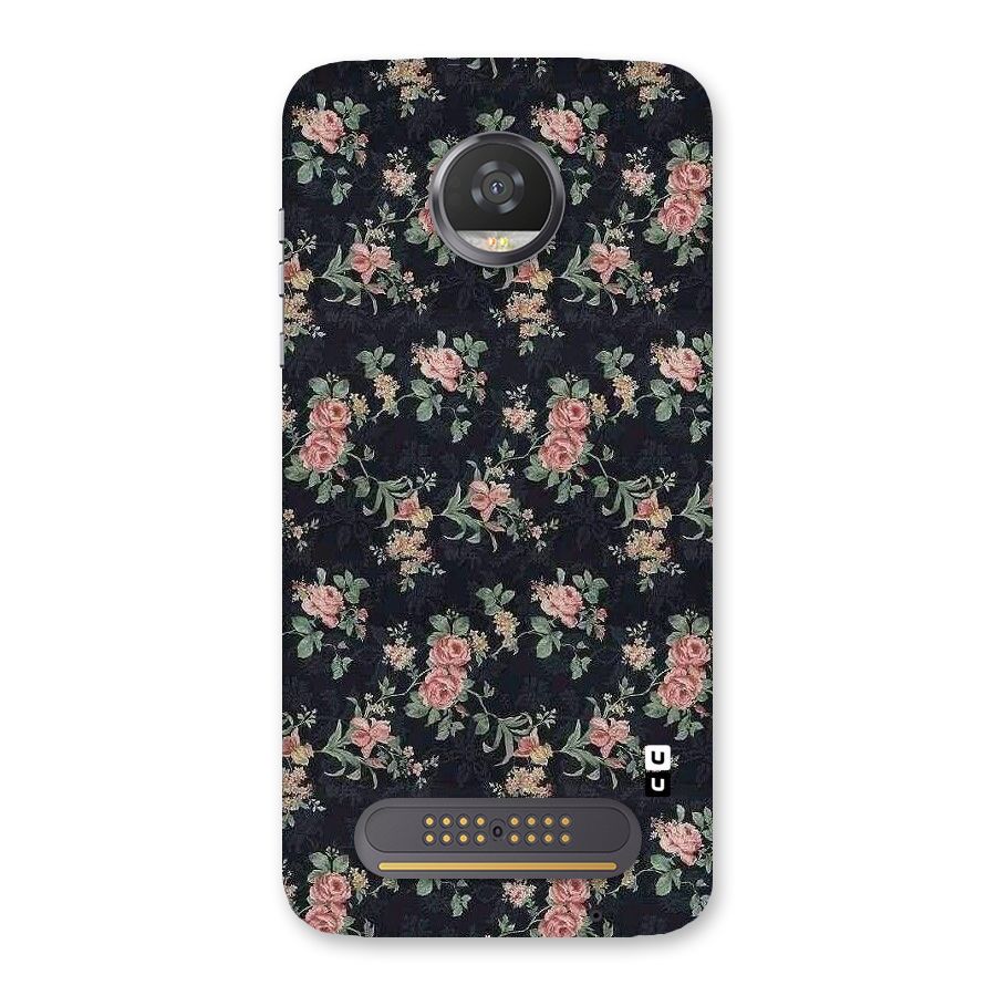 Bloom Black Back Case for Moto Z2 Play