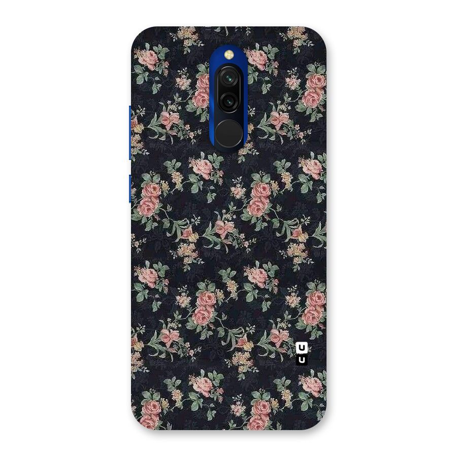Bloom Black Back Case for Redmi 8